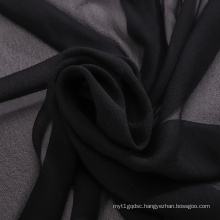 Hot Sale Black Soft 100% Pure Silk Gauze Tulle Fabric for Clothing